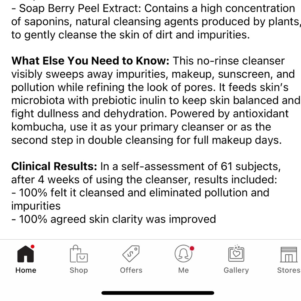 Fresh Kombucha 2-in-1 No Rinse Cleanser & Prebiotic Treatment Toner NWOB - Picture 4 of 4